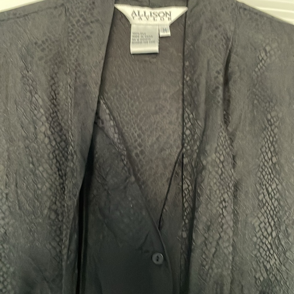 Black Silk Blouse - Picture 3 of 6